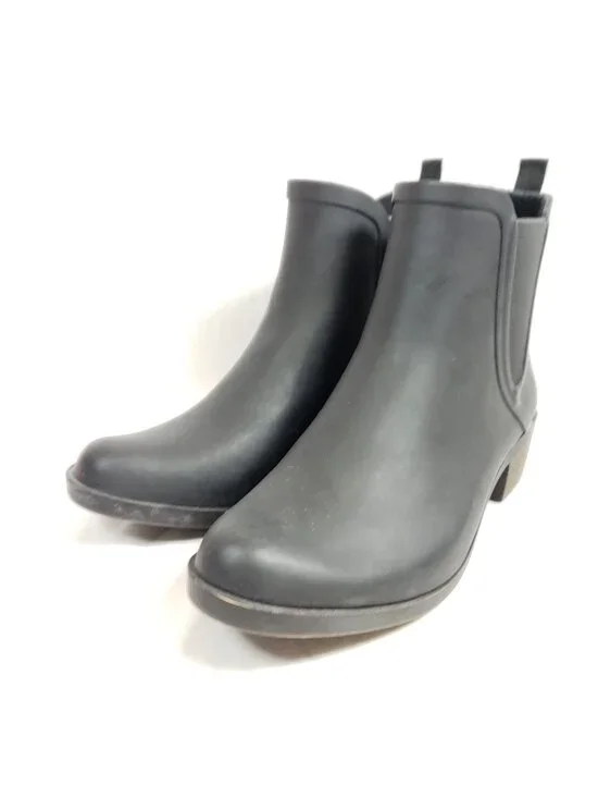 Lucky Brand Chelsea Rubber Boots Womens Size 8 Black