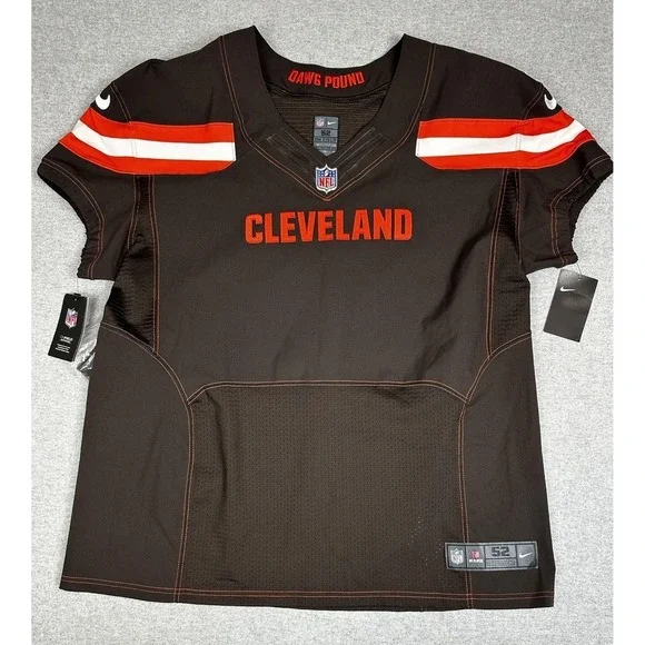 Cleveland Browns Jersey Mens 52 Brown NFL Football On Field Elite Blank Nike‎