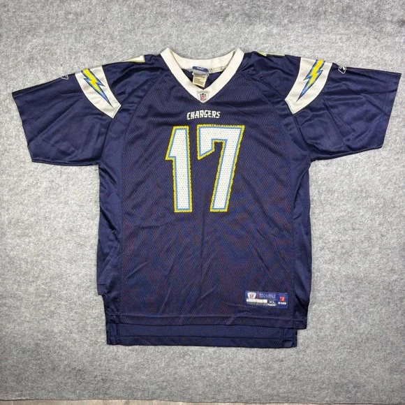 Y2K Reebok Philip Rivers San Diego Chargers NFL Jersey Navy Blue XL Youth 18-20