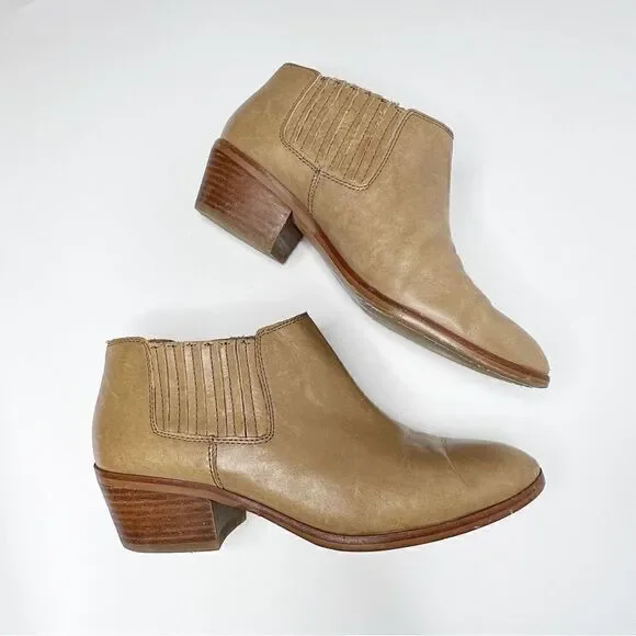 Madewell Spencer Chelsea Pull On Ankle Bootie Tan Size 8.5
