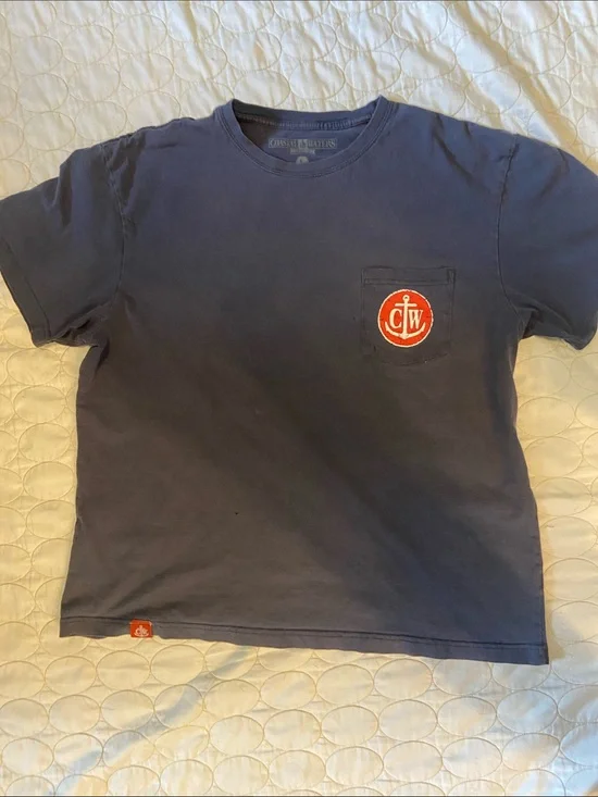 Kids Navy Pocket Logo T-Shirt