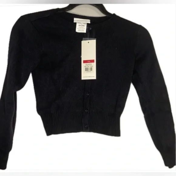 NWT Girls Dark Navy cardigan . Size 5/6 XS