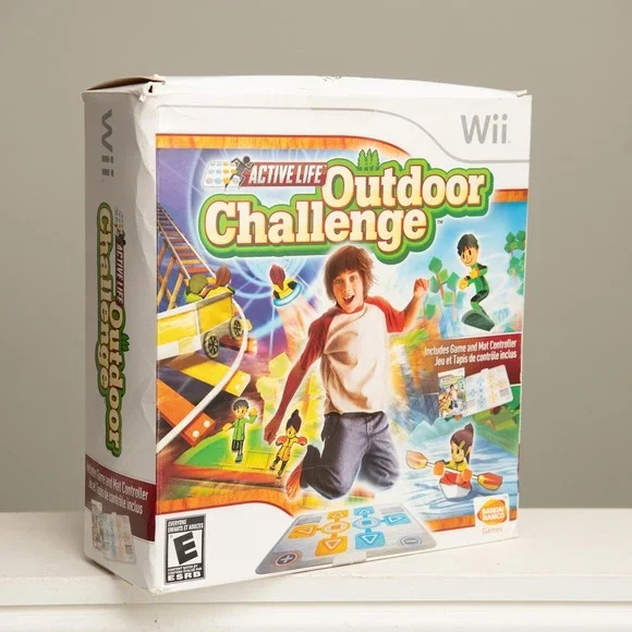 Wii Active Life Outdoor Challenge Nintendo Game with Mat Controller Bundle Boxed