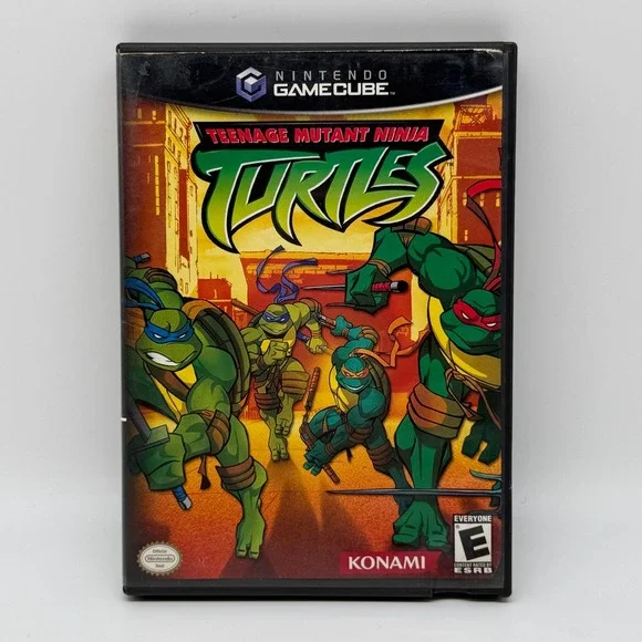 Konami Teenage Mutant Ninja Turtles GameCube NTSC Black Multi Action Beat Em Up