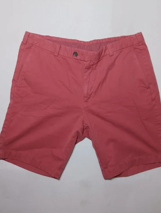 Brooks Brothers Mens Cotton Twill Bermuda Shorts Size 38 Coral 9.5