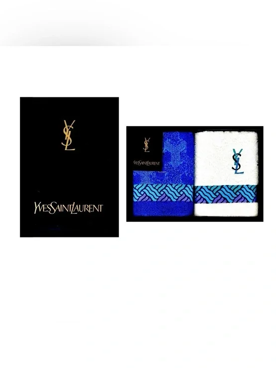 Vintage Yves Saint Laurent YSL Hand Towel Set