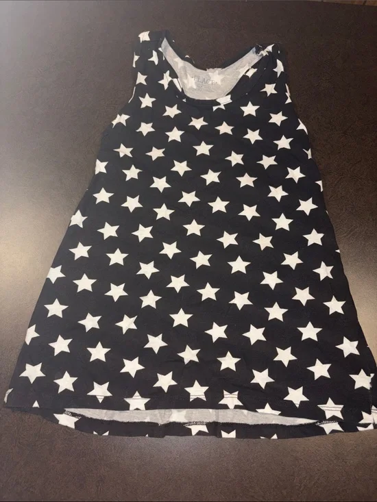 Place Black & White Star Print Dress