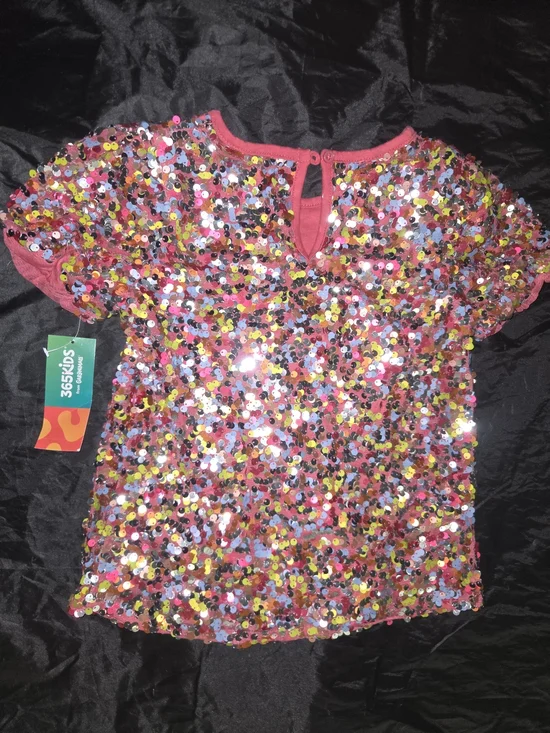 Garanimals Pink Multicolor Sequin Short Sleeve Tee