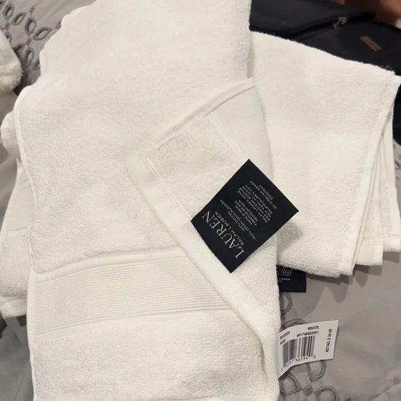 Ralph Lauren White Luxury Cotton Hand Towels