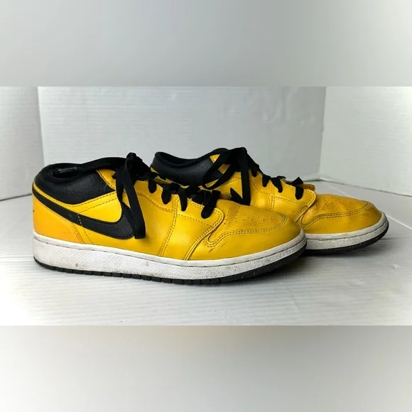 Nike Air Jordan 1 Low GS 'University‎ Gold' 2020 Youth Size 6.5 Sneaker Yellow