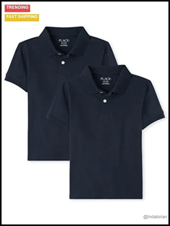 Boys' Short Sleeve Pique Polo 2 Pack