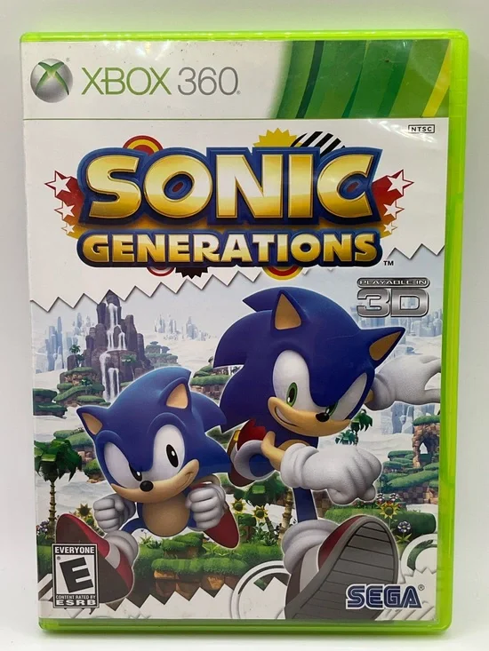 2011 Sonic Generations Xbox 360 SEGA Video Game with Manual, Disc, & Box