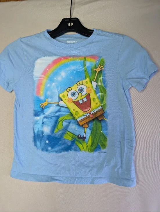Old Navy SpongeBob SquarePants Graphic T-Shirt Size S (6-7)