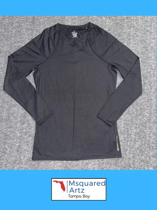 Tommie Copper Youth Large Black Compression Long Sleeve Performance Shirt