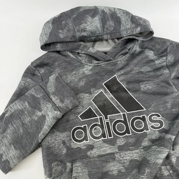 Kids Adidas Camo Hoodie Pullover Athleisure Long Sleeve Size M‎