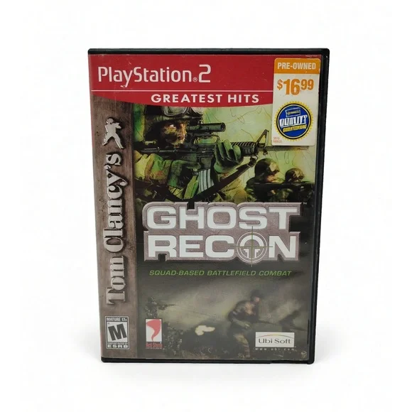 Tom Clancy Ghost Recon PS2 Video Game Ubisoft Tactical Shooter NTSC Military Sim