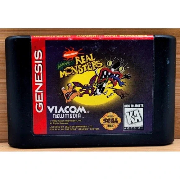 NICKELODEON AAAHH!!! REAL MONSTERS SEGA GENESIS GAME ‎ CARTRIDGE