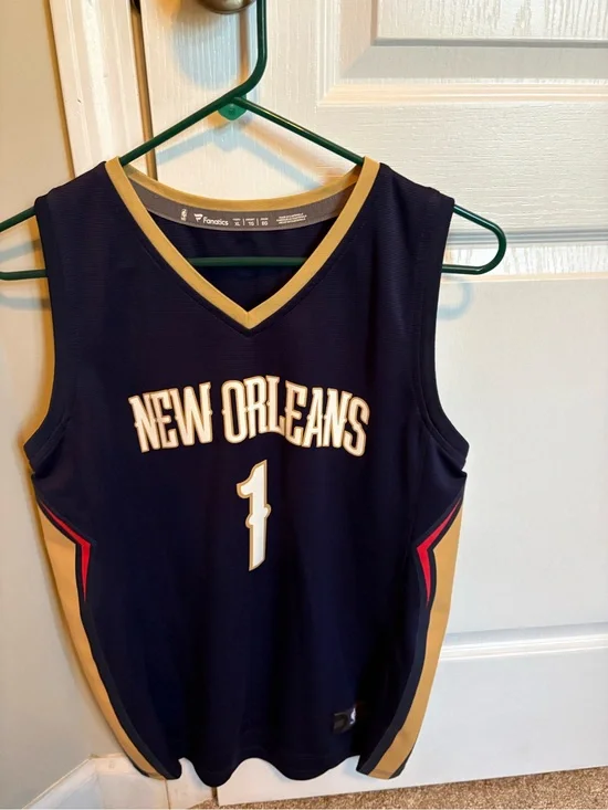 Fanatics New Orleans Navy and Gold Basketball Jersey #1