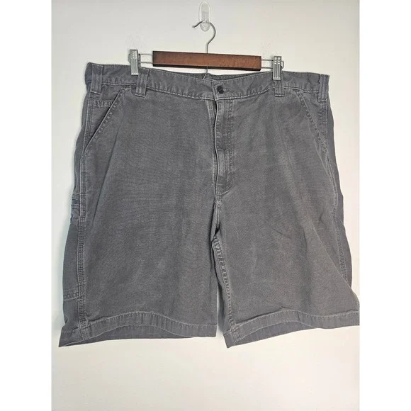 [Workwear] Carhartt Rugged Flex Canvas Work Shorts Mens 42 Gray BS2514-M Relaxed