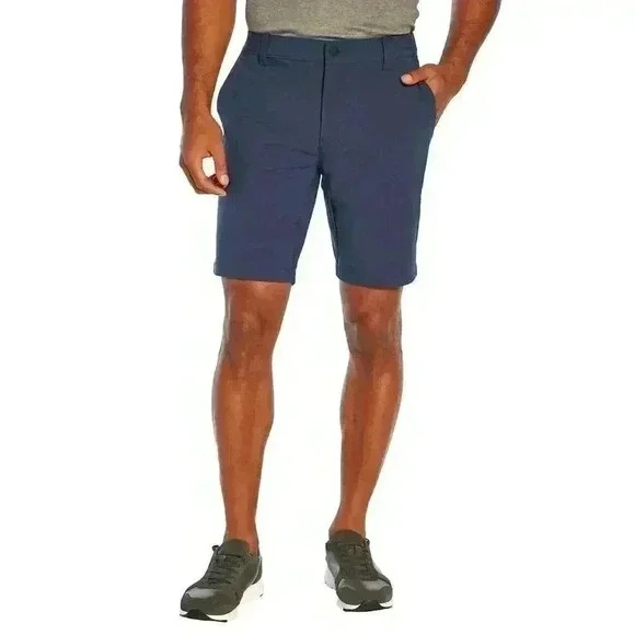 NWT Men's Banana Republic Lightweight Navy Blue Flat Front Shorts Size 40