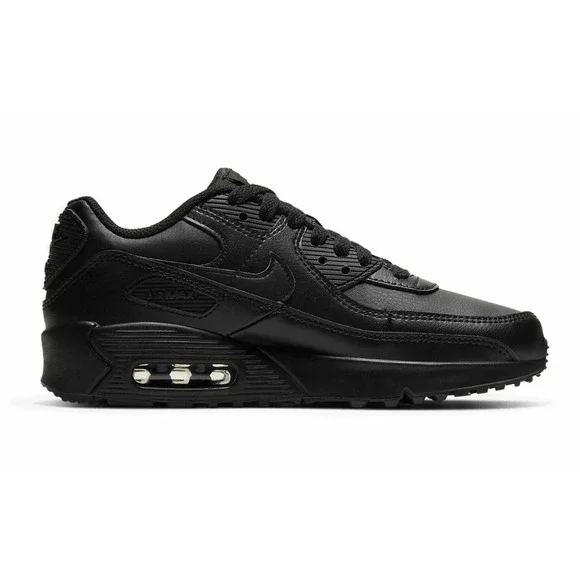 Nike Air Max 90 LTR GS Kids Size 3.5Y Black Running Shoes CD6864-001 NEW