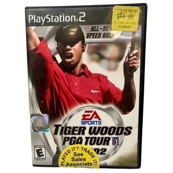 Tiger Woods PGA Tour 2002 (Sony PlayStation 2, 2002) w/ Manual