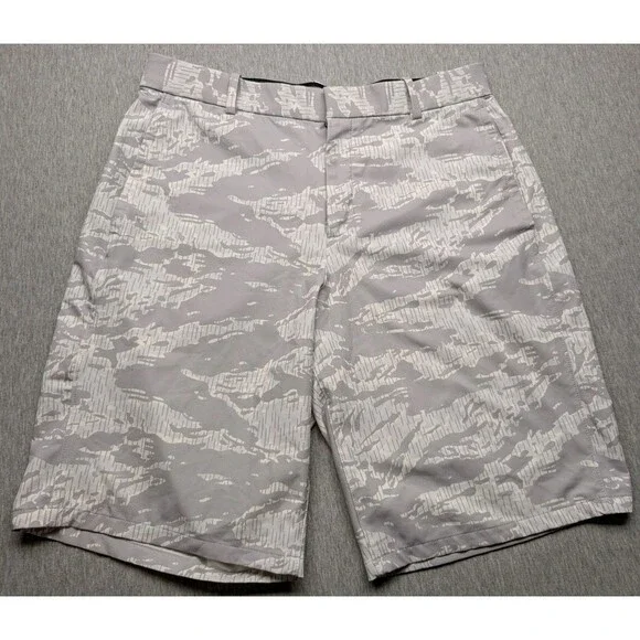 Nike Men’s Flex Dri-Fit Gray Camo Golf Shorts Size 32 BV0383 Standard Fit 10”