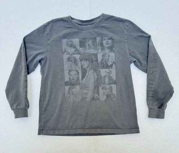 Taylor Swift The Eras Tour Dark Grey Long Sleeve T-Shirt Youth Medium