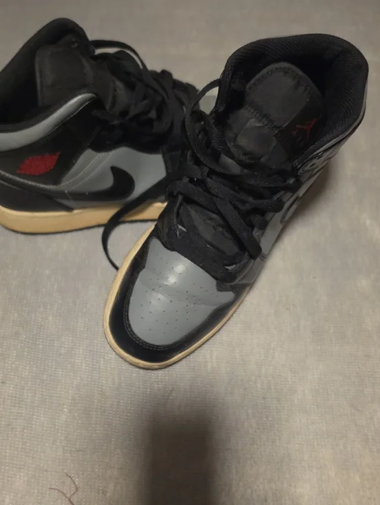 Nike Air Jordan High-Top Sneakers — Black, Gray & Red
