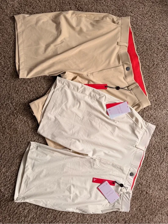 NWT Men's Redvanly Athletic Performance Shorts Bundle - Cream/Tan