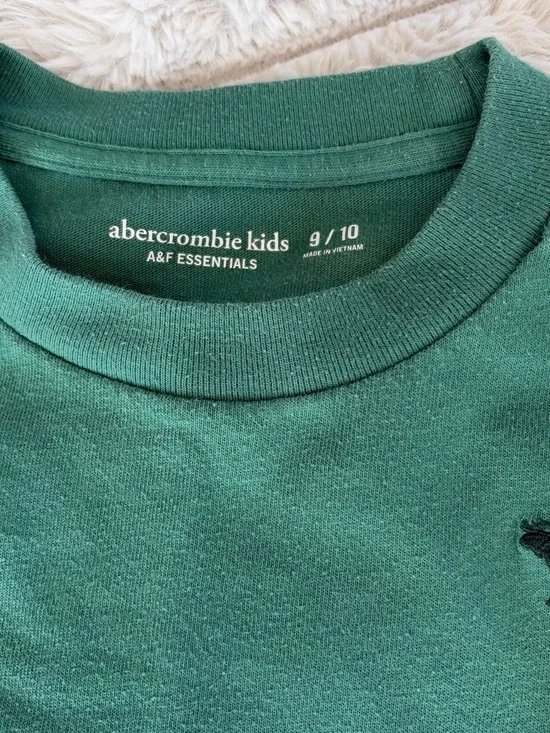 abercrombie kids Teal Green A&F Essentials Crewneck Sweatshirt