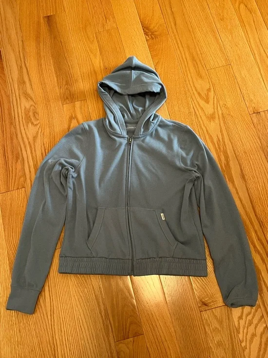 abercrombie kids soft blue zip hoodie