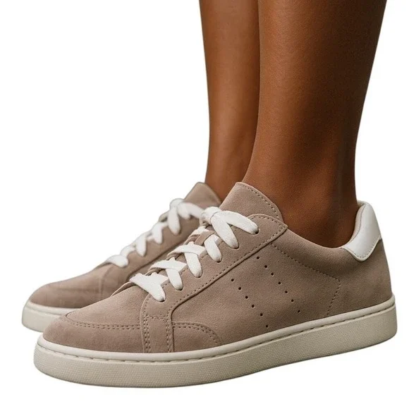 Old Navy Womens Comfort Light Taupe Classic Sneakers Size 8