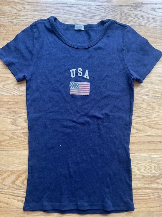 John Galt - Navy USA Flag Graphic Tee