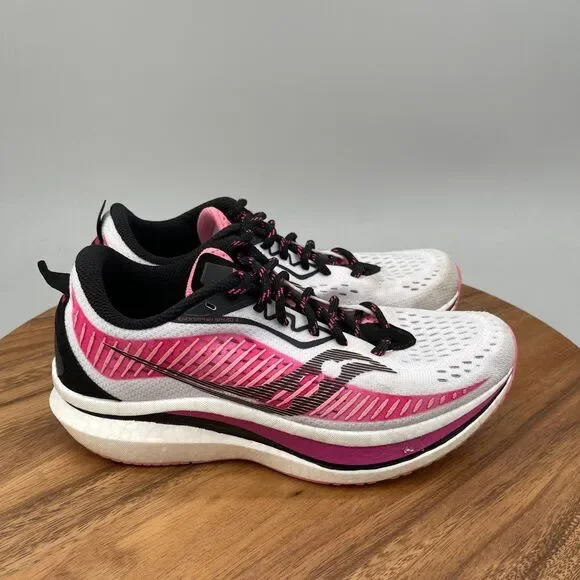 Saucony Endorphin Speed 2 Shoes Womens Size 9 Racing Running Black Pink White