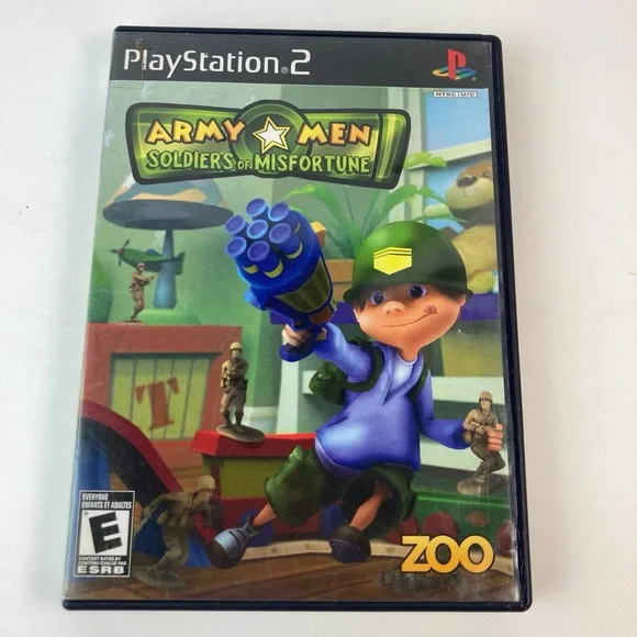 PS2 Army Men: Soldiers of Misfortune Sony Playstation 2 Game with Manual