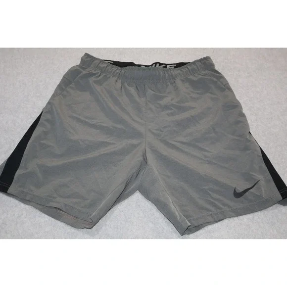 Nike Shorts Mens Medium Gray Dri-Fit Standard Fit Athletic Gym 8