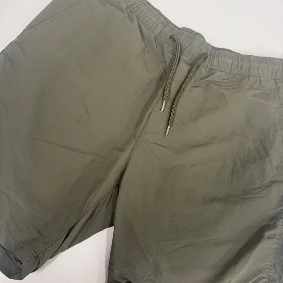 H&M Regular Fit Shorts Mens L Olive Green Excellent Nylon‎ Drawstring 0951707 3