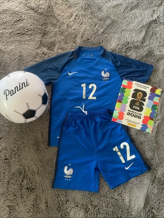 Nike France Blue #12 Thierry Henry Kids Soccer Jersey and Shorts Set