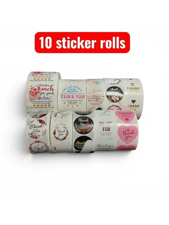 Thank You Stickers 10 Rolls