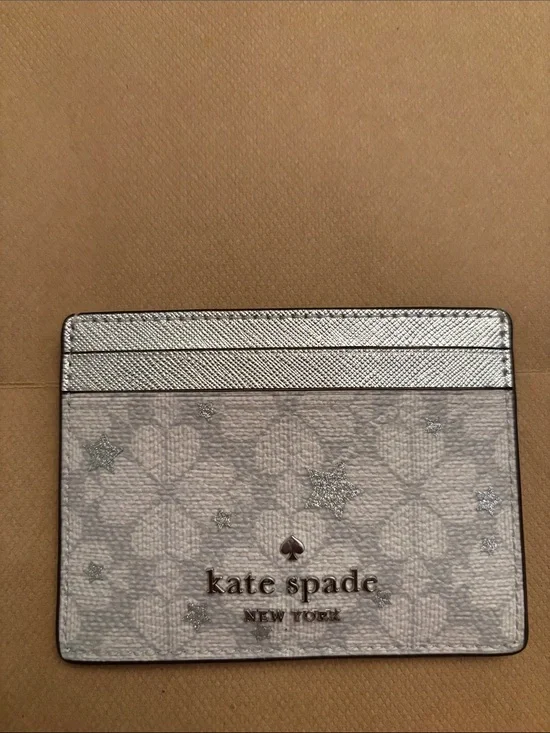 kate spade Silver Glitter Star Card Case
