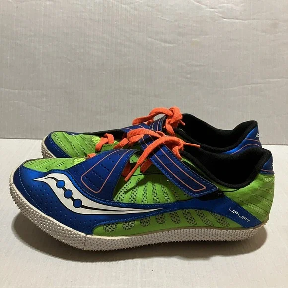 Saucony Uplift HJ Flexfilm Track‎ Shoes Unisex Slime/Blue/Orange Size 10 20191-1