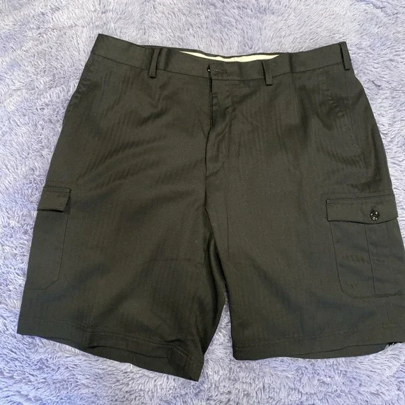 Men's Island‎ Republic Black Flat Front Cargo Shorts Size W 40