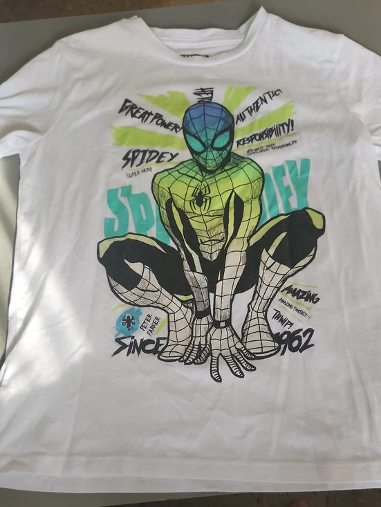Marvel White Tee with Black Logo Print