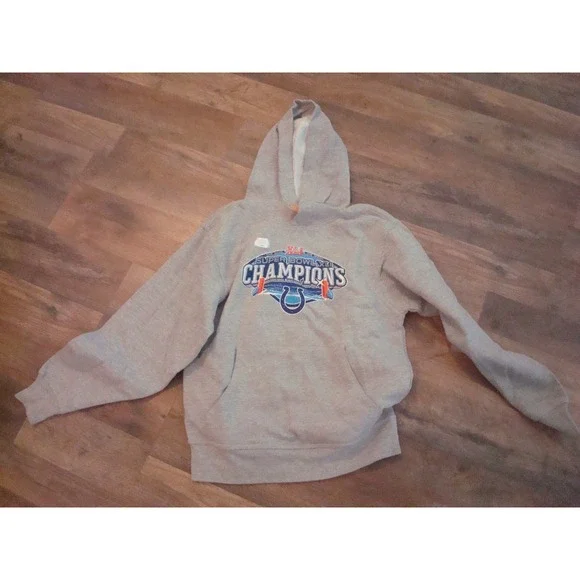 YOUTH- SMALL INDIANAPOLIS‎ COLTS HOODIE SUPER BOWL DEADSTOCK  VINTAGE TT2