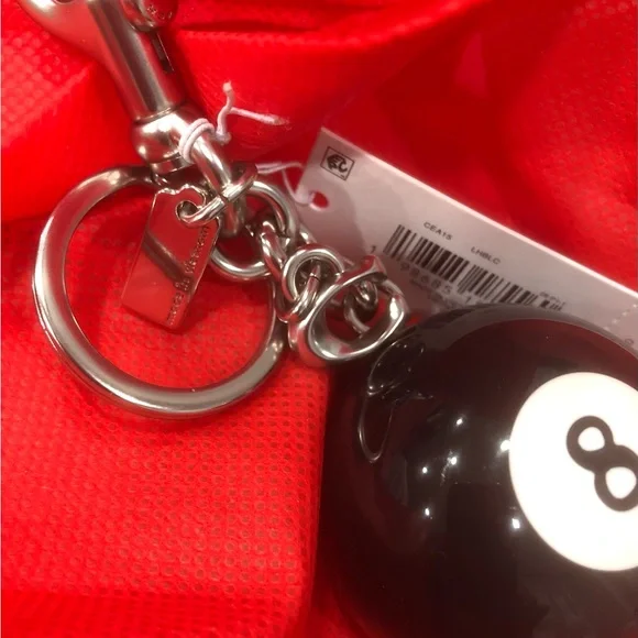 Coach Eight ball bag charm/keychain
