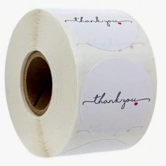 Thank you stickers - 1 roll (500 stickers)