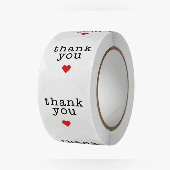 Thank you stickers - 1 roll (500 stickers)