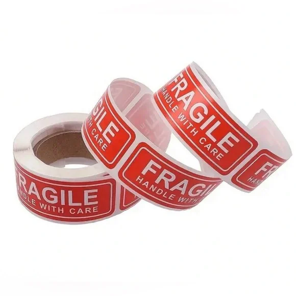 Fragile Handle with Care Stickers - 50 pieces NEW