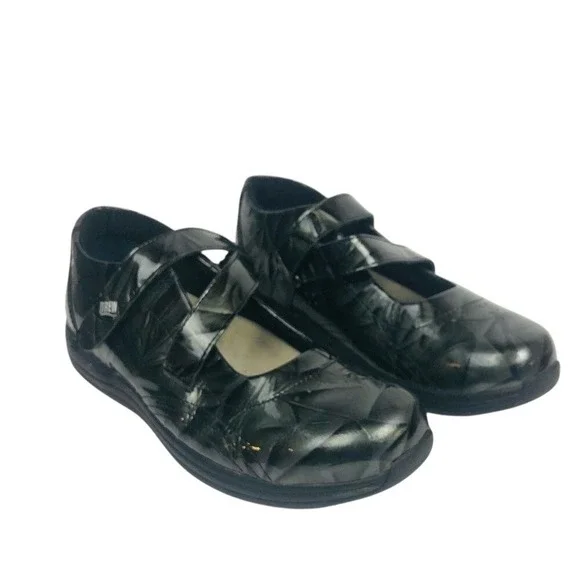 Drew Orchid Women's Green Marble Sz 7.5 N Cross Strap Diabetic‎